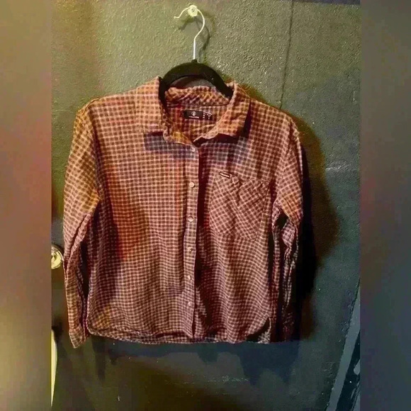 Men’s Volcom Flannel Button Up Long Sleeve Shirt Extra Small - Picture 1 of 4